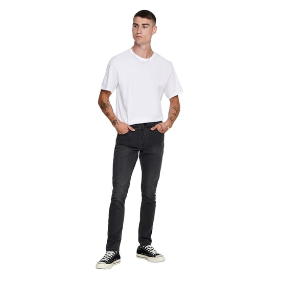 Only and Sons - T-Shirt für Herren, Rundhalsausschnitt, Übergroß (Weiß) - Image 1