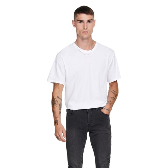Only and Sons - T-Shirt für Herren, Rundhalsausschnitt, Übergroß (Weiß) - Image 4