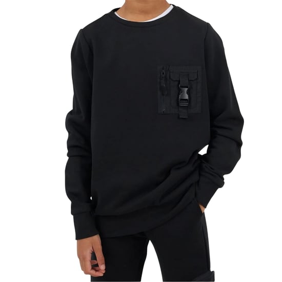 Brave Soul - Sweatshirt für Kinder, Langärmlig (Samtschwarz) - Image 1