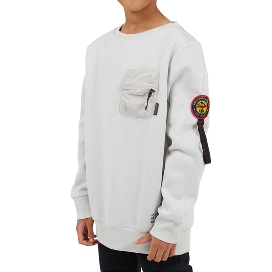 Brave Soul - Sweatshirt für Jungen, Brusttasche (Hellgrau) - Image 1