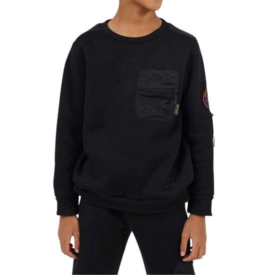 Brave Soul - Sweatshirt für Jungen, Brusttasche (Samtschwarz) - Image 1
