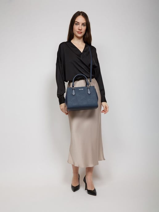 Michael Kors Satchel-Tasche Navy - Image 5
