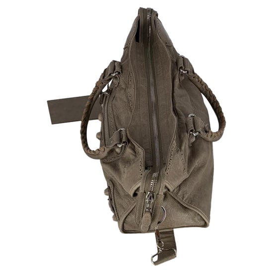 Balenciaga Motocross City Bag aus beigefarbenem Leder - Image 2