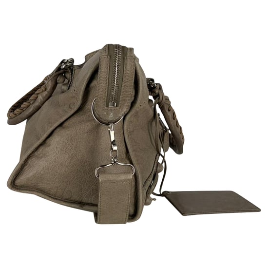 Balenciaga Motocross City Bag aus beigefarbenem Leder - Image 5