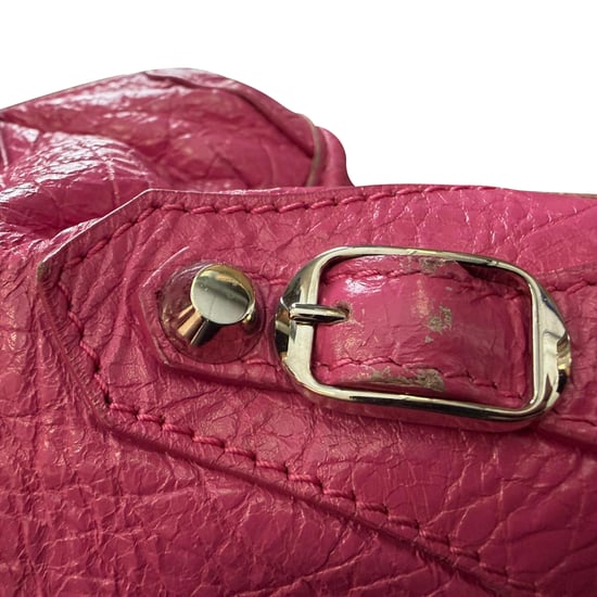 Balenciaga Small Classic City Studs Tasche aus rosafarbenem Leder - Image 6