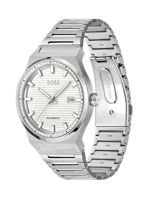 Graue Edelstahl-Armbanduhr - Image 3