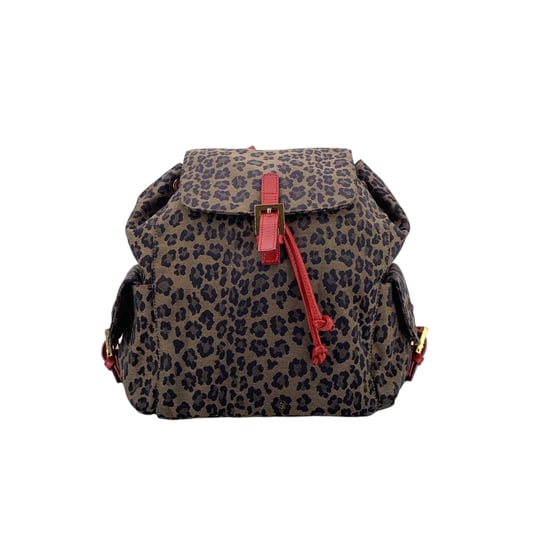 Fendi Vintage-Stoffrucksack Leopard - Image 1