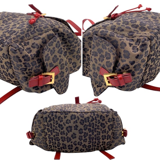 Fendi Vintage-Stoffrucksack Leopard - Image 4