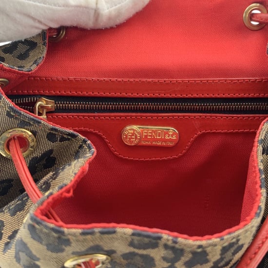 Fendi Vintage-Stoffrucksack Leopard - Image 5