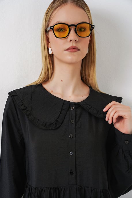 Maxikleid mit Babykragen und Knopfverschluss - Image 2