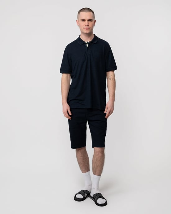 Karty Kurzarm-Polohemd in Marineblau - Image 4