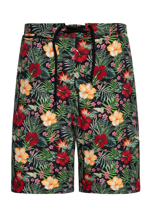 King Kerosin Herren Badeshorts Hibiscus - Image 1