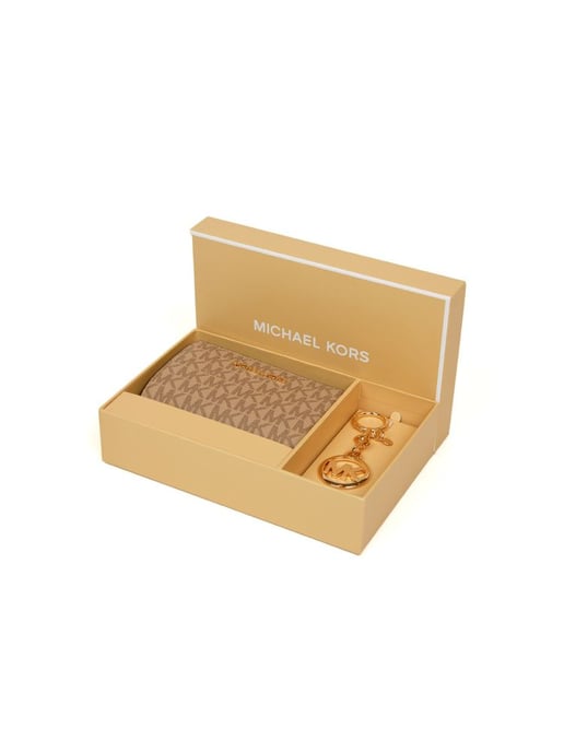 Michael Kors Geldbörse & Schlüsselanhänger Kamel - Image 5