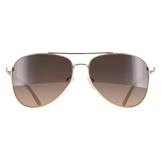 Calvin Klein CK21306S 717 glänzende Sonnenbrille in Gold und Grau mit Farbverlauf - Image 1