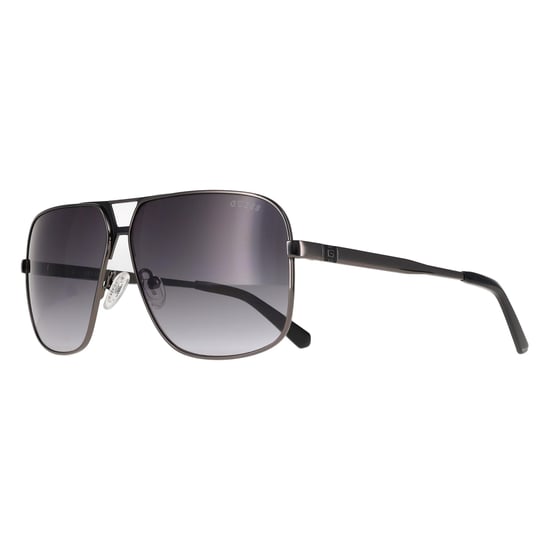 Guess GU00070 08B glänzende gunmetal rauchgraue Sonnenbrille mit Farbverlauf - Image 2