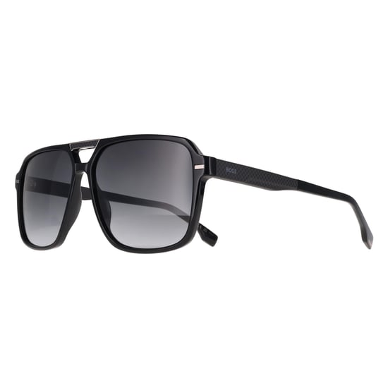 Hugo Boss BOSS 1766/S 807 9O matte schwarze dunkelgraue Sonnenbrille mit Farbverlauf - Image 2