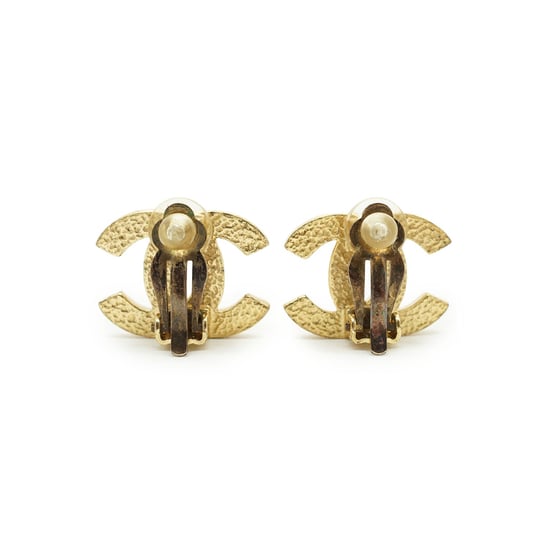 Chanel Vintage Metallohrringe CC - Image 2
