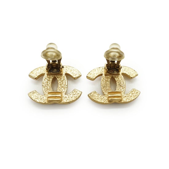 Chanel Vintage Metallohrringe CC - Image 4
