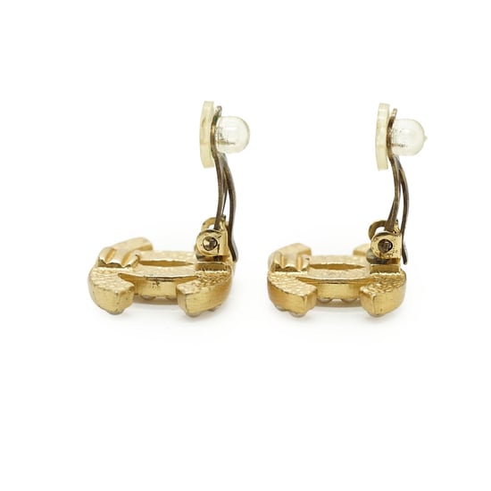 Chanel Vintage Metallohrringe CC - Image 5