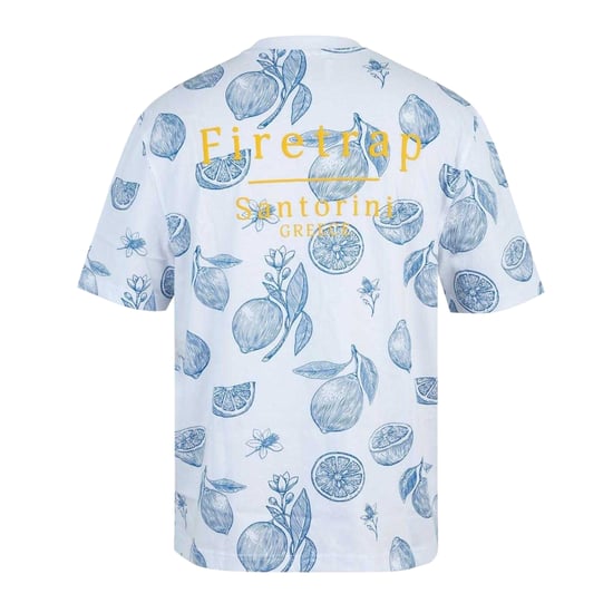 Firetrap - T-Shirt für Herren, Rundum bedruckt, Übergroß (Weiß) - Image 2