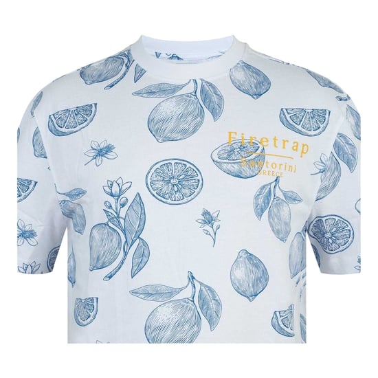 Firetrap - T-Shirt für Herren, Rundum bedruckt, Übergroß (Weiß) - Image 3