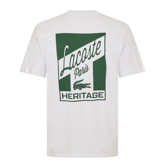 Lacoste - "Heritage" T-Shirt für Herren, Bio-Baumwolle (Weiß) - Image 3