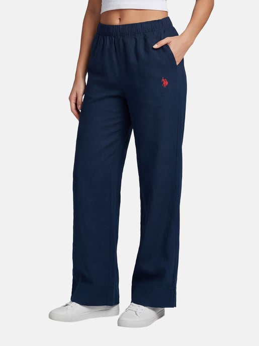 U.S. Polo Assn. Damen Leinenmix Hose mit elastischem Bund - Image 4