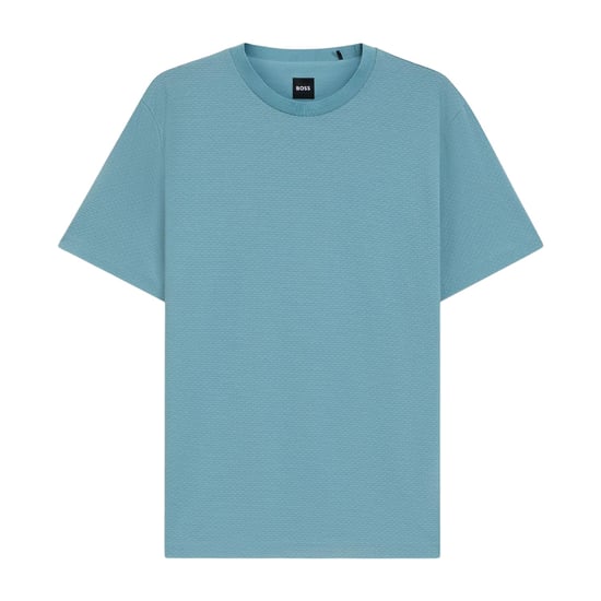 Boss - "C-Thompson" T-Shirt für Herren, Gerippter Kragen (Hellblau) - Image 1