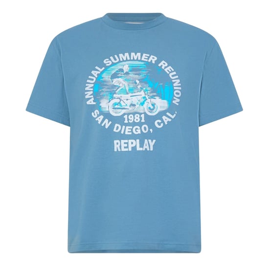 Replay - T-Shirt für Herren, Baumwolle, Regulär (Blau) - Image 2