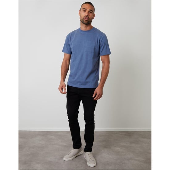 Threadbare - T-Shirt für Herren, Brusttasche, Regulär (Jeansblau) - Image 2