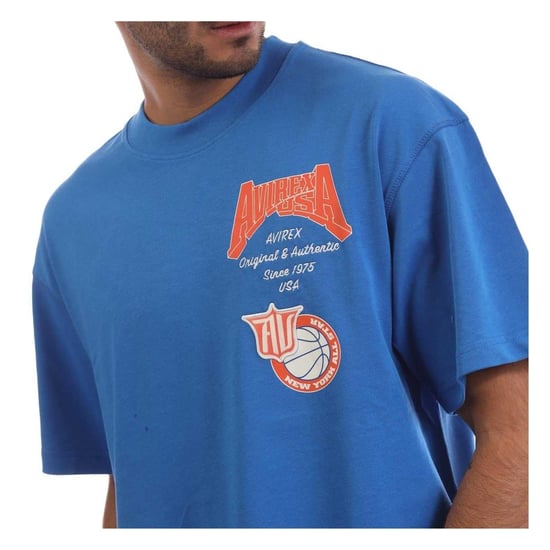 Avirex - "Mccarren" T-Shirt für Herren, Übergroß (Blau) - Image 4