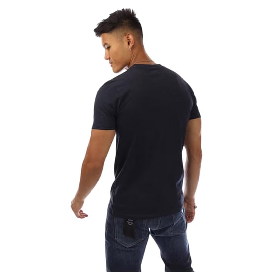 Aquascutum - T-Shirt für Herren, Rundhalsausschnitt (Marine/Weiß) - Image 2