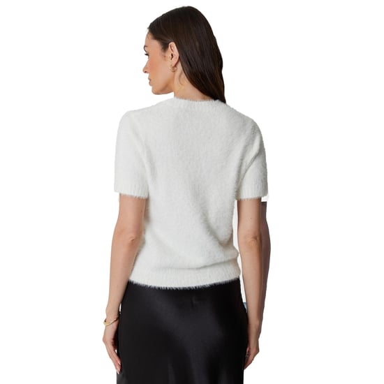 Threadbare - Pullover Top für Damen, Jerseyware, Regulär, kurzärmlig (Weiß) - Image 3