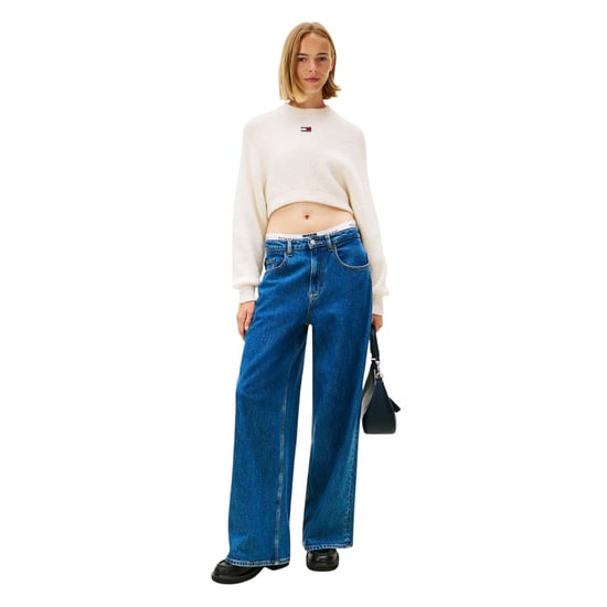 Tommy Jeans - Pullover Top für Damen, Raglan langärmelig (Antikweiß) - Image 4