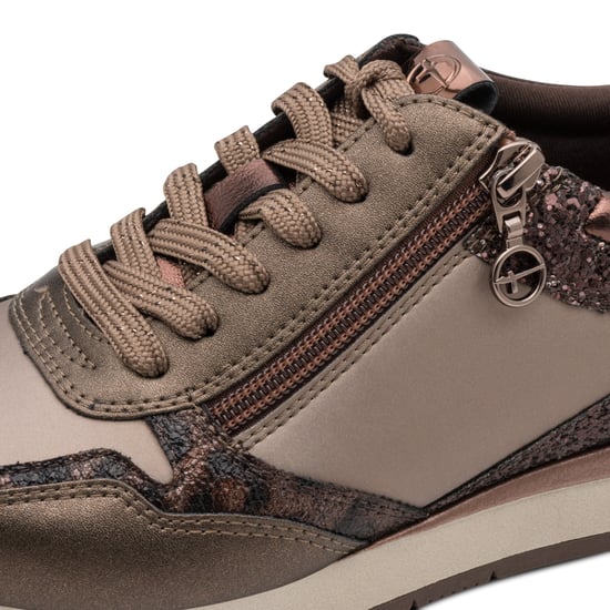 Tamaris Damen Taupe Kunstleder-Mode-Schnürschuhe – 23613-46 - Image 5