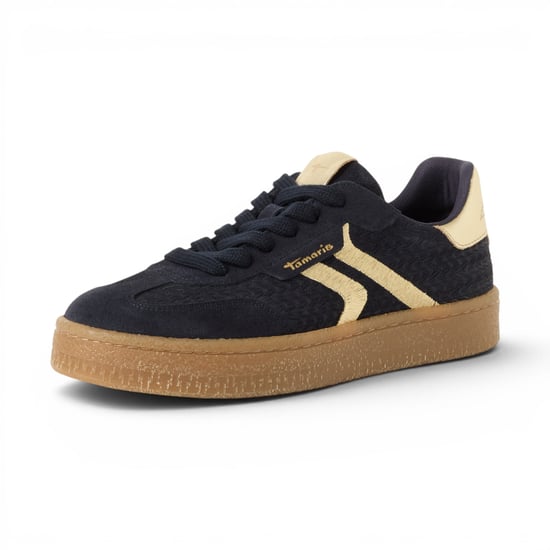 Tamaris Damen Marineblaue Leder-Sneakerschuhe – 23723-44 - Image 4