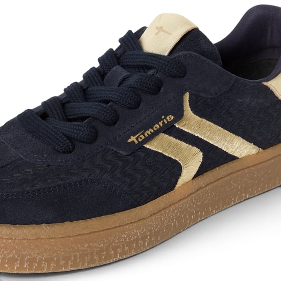 Tamaris Damen Marineblaue Leder-Sneakerschuhe – 23723-44 - Image 5