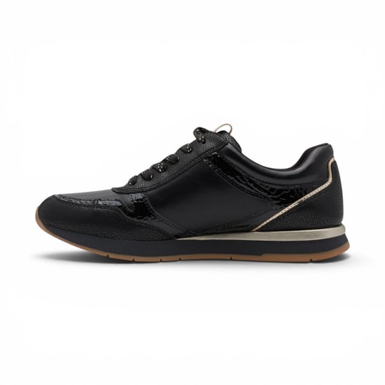 Tamaris Damen Schnürschuhe aus Kunstleder, Fashion-Look, Modell 23613-46 - Schwarz - Image 4