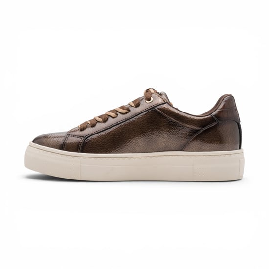 Tamaris Damen braune Kunstleder-Fashion-Schnürschuhe - Image 4