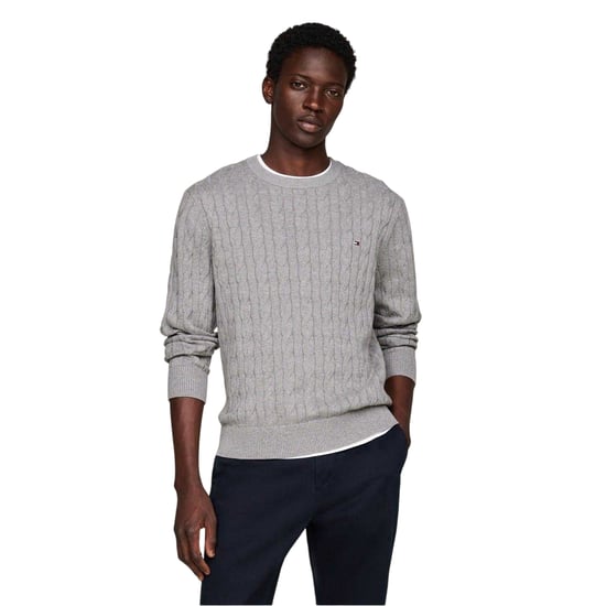 Tommy Hilfiger - Pullover für Herren, Rundhalsausschnitt, Baumwolle (Mittelgrau) - Image 1