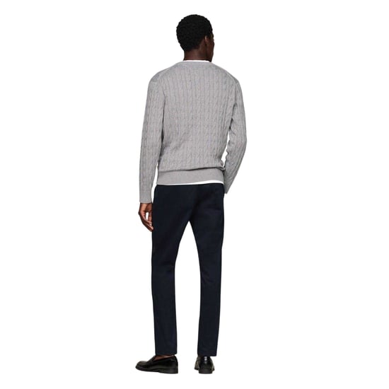 Tommy Hilfiger - Pullover für Herren, Rundhalsausschnitt, Baumwolle (Mittelgrau) - Image 3