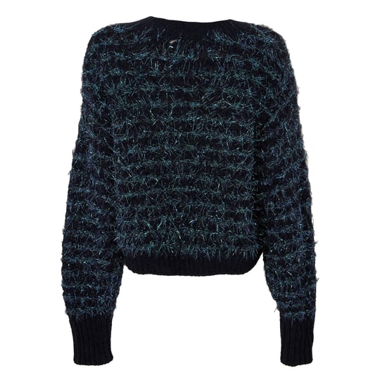 Boss - Pullover Top für Damen, Metallischer Thread, Regulär, Langärmlig (Schwarz Mischung) - Image 2