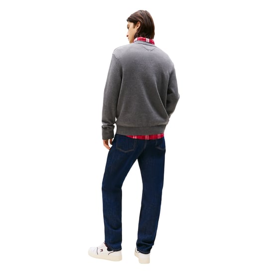 Tommy Jeans - Pullover für Herren, Rundhalsausschnitt (Schwarz meliert) - Image 2