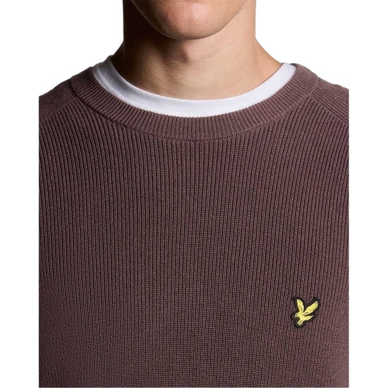 Lyle & Scott - Pullover für Herren, gerippt, Raglanärmel (Espresso-Braun) - Image 3