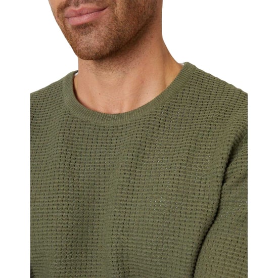 Threadbare - "Yarra" Pullover für Herren, Strukturiert, Regulär (Oliv) - Image 3