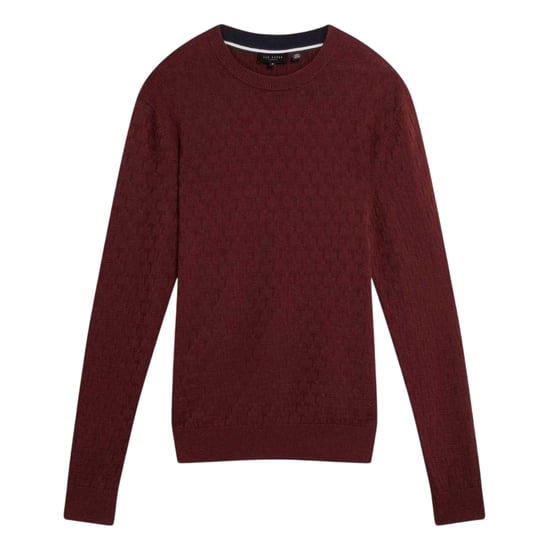 Ted Baker - Pullover für Herren, Rundhalsausschnitt, Jerseyware (Weinrot) - Image 1