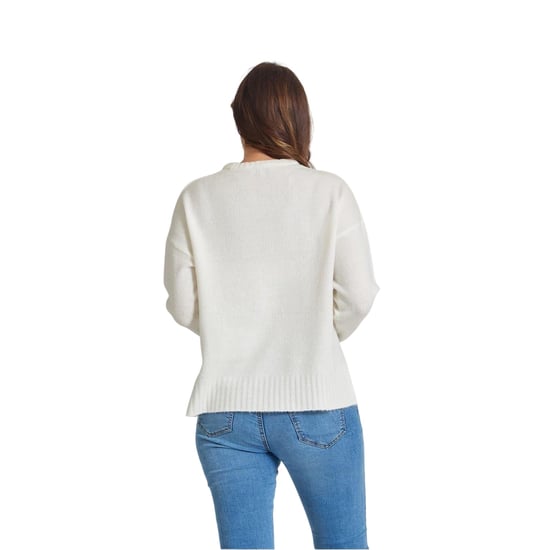 Be You - Pullover Top für Damen, Rundhalsausschnitt (Cremefarbe) - Image 2