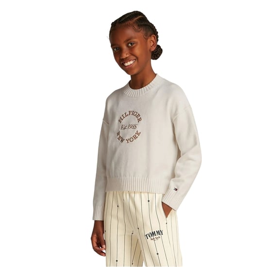 Tommy Hilfiger - Pullover Top für Mädchen, leger (Elfenbein) - Image 5