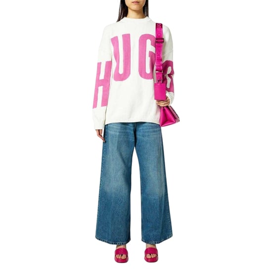 Hugo - Pullover für Damen, Rundhalsausschnitt, leger, Langärmlig (Natürlich) - Image 4