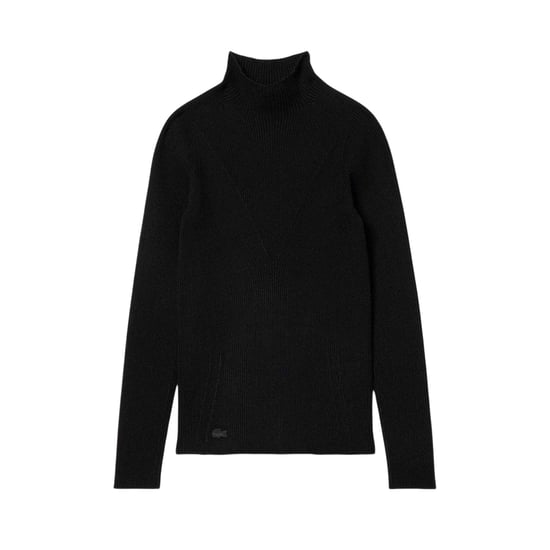 Lacoste - Pullover Top für Damen, Logo, Rippenstrick (Schwarz) - Image 2